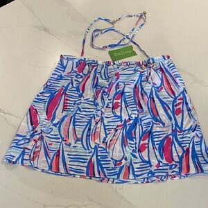 NWT Lilly Pulitzer Silk Top Red Right Return